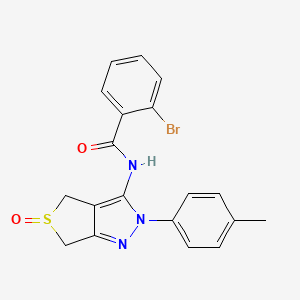 2-bromo-N-[2-(4-methylphenyl)-5-oxo-4,6-dihydrothieno[3,4-c]pyrazol-3-yl]benzamide