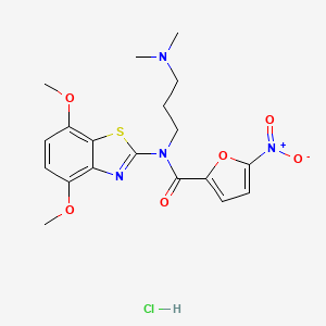 N-(4,7-dimethoxybenzo[d]thiazol-2-yl)-N-(3-(dimethylamino)propyl)-5-nitrofuran-2-carboxamide hydrochloride