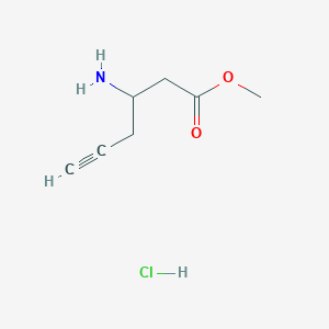 Methyl 3-aminohex-5-ynoate;hydrochloride