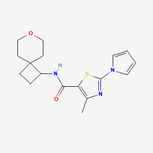 4-methyl-2-(1H-pyrrol-1-yl)-N-(7-oxaspiro[3.5]nonan-1-yl)thiazole-5-carboxamide