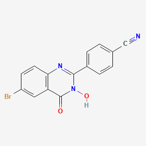 4-(6-Bromo-3-hydroxy-4-oxo-3,4-dihydro-2-quinazolinyl)benzenecarbonitrile
