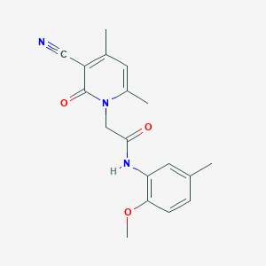 2-(3-cyano-4,6-dimethyl-2-oxopyridin-1(2H)-yl)-N-(2-methoxy-5-methylphenyl)acetamide