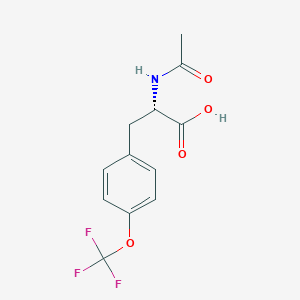 molecular formula C12H12F3NO4 B2894463 2-(Acetylamino)-3-[4-(trifluoromethoxy)phenyl]propanoic acid CAS No. 500912-21-0