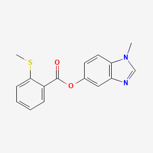 1-methyl-1H-benzo[d]imidazol-5-yl 2-(methylthio)benzoate