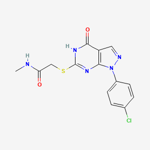 2-((1-(4-chlorophenyl)-4-oxo-4,5-dihydro-1H-pyrazolo[3,4-d]pyrimidin-6-yl)thio)-N-methylacetamide