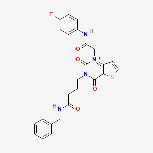 N-benzyl-4-(1-{[(4-fluorophenyl)carbamoyl]methyl}-2,4-dioxo-1H,2H,3H,4H-thieno[3,2-d]pyrimidin-3-yl)butanamide