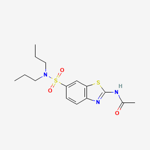 molecular formula C15H21N3O3S2 B2894476 N-[6-(dipropylsulfamoyl)-1,3-benzothiazol-2-yl]acetamide CAS No. 865592-56-9