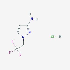 molecular formula C5H7ClF3N3 B2894478 1-(2,2,2-Trifluoroethyl)-1H-pyrazol-3-amine hydrochloride CAS No. 1349718-89-3