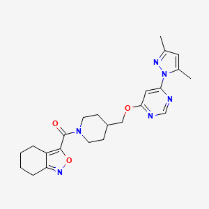[4-[[6-(3,5-Dimethylpyrazol-1-yl)pyrimidin-4-yl]oxymethyl]piperidin-1-yl]-(4,5,6,7-tetrahydro-2,1-benzoxazol-3-yl)methanone