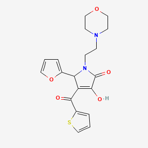 B2894489 5-Furan-2-yl-3-hydroxy-1-(2-morpholin-4-ylethyl)-4-(thiophene-2-carbonyl)-1,5-dihydropyrrol-2-one CAS No. 380576-24-9