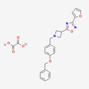 5-(1-(4-(Benzyloxy)benzyl)azetidin-3-yl)-3-(furan-2-yl)-1,2,4-oxadiazole oxalate