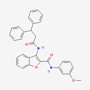 3-(3,3-diphenylpropanamido)-N-(3-methoxyphenyl)benzofuran-2-carboxamide