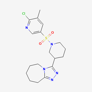 2-chloro-3-methyl-5-[(3-{5H,6H,7H,8H,9H-[1,2,4]triazolo[4,3-a]azepin-3-yl}piperidin-1-yl)sulfonyl]pyridine