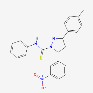 5-(3-nitrophenyl)-N-phenyl-3-(p-tolyl)-4,5-dihydro-1H-pyrazole-1-carbothioamide