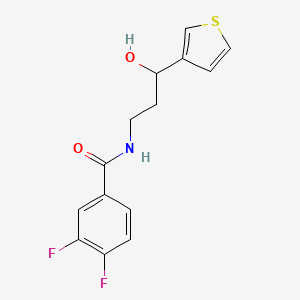 3,4-difluoro-N-(3-hydroxy-3-(thiophen-3-yl)propyl)benzamide