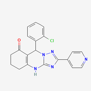 9-(2-chlorophenyl)-2-(pyridin-4-yl)-5,6,7,9-tetrahydro-[1,2,4]triazolo[5,1-b]quinazolin-8(4H)-one