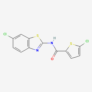 molecular formula C12H6Cl2N2OS2 B2894513 5-chloro-N-(6-chloro-1,3-benzothiazol-2-yl)thiophene-2-carboxamide CAS No. 325987-04-0