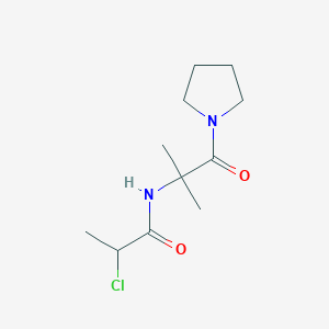 molecular formula C11H19ClN2O2 B2894519 2-Chloro-N-(2-methyl-1-oxo-1-pyrrolidin-1-ylpropan-2-yl)propanamide CAS No. 2411286-31-0