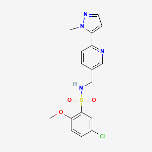 5-chloro-2-methoxy-N-((6-(1-methyl-1H-pyrazol-5-yl)pyridin-3-yl)methyl)benzenesulfonamide