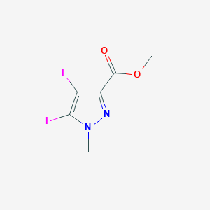 molecular formula C6H6I2N2O2 B2894533 Methyl 4,5-diiodo-1-methylpyrazole-3-carboxylate CAS No. 2402829-81-4