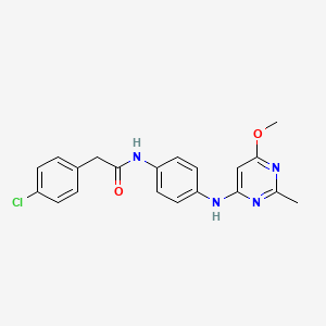 2-(4-chlorophenyl)-N-(4-((6-methoxy-2-methylpyrimidin-4-yl)amino)phenyl)acetamide