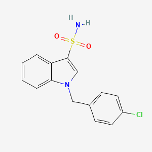 molecular formula C15H13ClN2O2S B2894539 1-[(4-chlorophenyl)methyl]-1H-indole-3-sulfonamide CAS No. 1548021-53-9