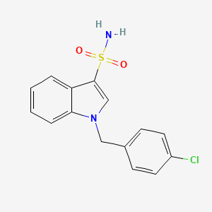 1-[(4-chlorophenyl)methyl]-1H-indole-3-sulfonamide