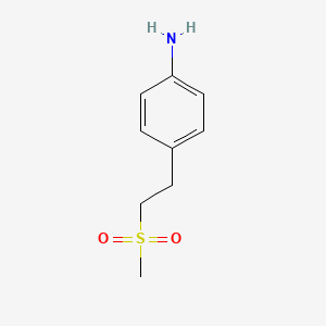 molecular formula C9H13NO2S B2894540 4-(2-Methanesulfonylethyl)aniline CAS No. 596131-24-7