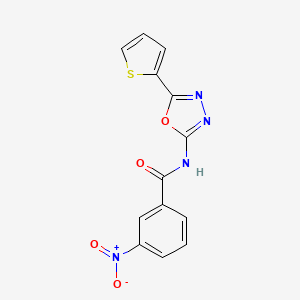3-nitro-N-(5-(thiophen-2-yl)-1,3,4-oxadiazol-2-yl)benzamide