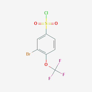 molecular formula C7H3BrClF3O3S B2894556 3-Bromo-4-trifluoromethoxy-benzenesulfonyl chloride CAS No. 883146-06-3