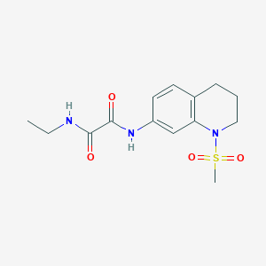 molecular formula C14H19N3O4S B2894565 N-乙基-N'-(1-甲磺酰基-3,4-二氢-2H-喹啉-7-基)草酰胺 CAS No. 941940-35-8
