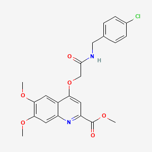 molecular formula C22H21ClN2O6 B2894570 N-(5-氟-2-甲基苯基)-2-{[4-(4-氟苯基)-7,8-二甲基-3H-1,5-苯并二氮杂卓-2-基]硫代}乙酰胺 CAS No. 1359509-63-9