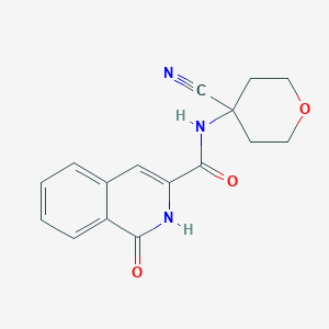 molecular formula C16H15N3O3 B2894579 N-(4-Cyanooxan-4-yl)-1-oxo-2H-isoquinoline-3-carboxamide CAS No. 1945146-36-0