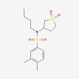 molecular formula C16H25NO4S2 B2894584 N-butyl-N-(1,1-dioxidotetrahydrothiophen-3-yl)-3,4-dimethylbenzenesulfonamide CAS No. 874787-88-9