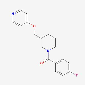 molecular formula C18H19FN2O2 B2894587 (4-Fluorophenyl)-[3-(pyridin-4-yloxymethyl)piperidin-1-yl]methanone CAS No. 2379986-24-8