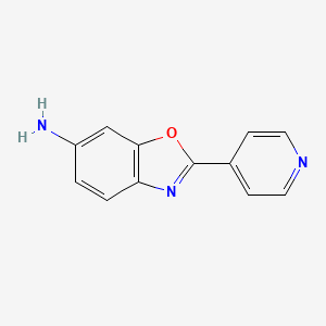 molecular formula C12H9N3O B2894593 2-(Pyridin-4-yl)benzo[d]oxazol-6-amine CAS No. 154851-84-0