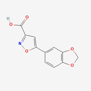 molecular formula C11H7NO5 B2894594 5-(1,3-Benzodioxol-5-yl)isoxazole-3-carboxylic acid CAS No. 668971-47-9