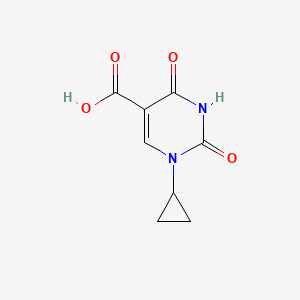 molecular formula C8H8N2O4 B2894595 1-Cyclopropyl-2,4-dioxo-1,2,3,4-tetrahydropyrimidine-5-carboxylic acid CAS No. 773098-78-5