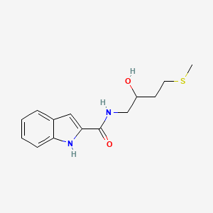 molecular formula C14H18N2O2S B2894597 N-[2-hydroxy-4-(methylsulfanyl)butyl]-1H-indole-2-carboxamide CAS No. 2320215-63-0