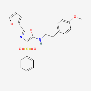 molecular formula C23H22N2O5S B2894598 2-(呋喃-2-基)-N-[2-(4-甲氧基苯基)乙基]-4-[(4-甲基苯基)磺酰基]-1,3-恶唑-5-胺 CAS No. 862793-54-2