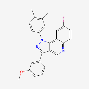 molecular formula C25H20FN3O B2894600 1-(3,4-dimethylphenyl)-8-fluoro-3-(3-methoxyphenyl)-1H-pyrazolo[4,3-c]quinoline CAS No. 901268-67-5