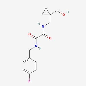 molecular formula C14H17FN2O3 B2894628 N1-(4-fluorobenzyl)-N2-((1-(hydroxymethyl)cyclopropyl)methyl)oxalamide CAS No. 1251698-45-9