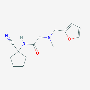 molecular formula C14H19N3O2 B2894633 N-(1-cyanocyclopentyl)-2-{[(furan-2-yl)methyl](methyl)amino}acetamide CAS No. 1037990-71-8