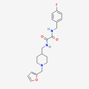 B2894641 N1-(4-fluorobenzyl)-N2-((1-(furan-2-ylmethyl)piperidin-4-yl)methyl)oxalamide CAS No. 953180-67-1