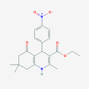 Ethyl 2,7,7-trimethyl-4-(4-nitrophenyl)-5-oxo-1,4,5,6,7,8-hexahydroquinoline-3-carboxylate