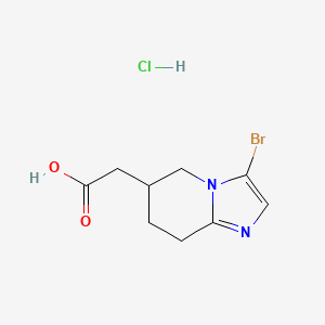 2-(3-Bromo-5,6,7,8-tetrahydroimidazo[1,2-a]pyridin-6-yl)acetic acid;hydrochloride