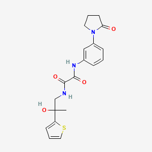 N1-(2-hydroxy-2-(thiophen-2-yl)propyl)-N2-(3-(2-oxopyrrolidin-1-yl)phenyl)oxalamide