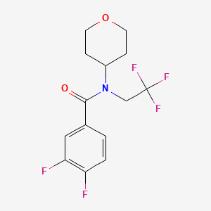 3,4-difluoro-N-(tetrahydro-2H-pyran-4-yl)-N-(2,2,2-trifluoroethyl)benzamide