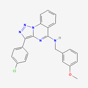 3-(4-chlorophenyl)-N-[(3-methoxyphenyl)methyl]triazolo[1,5-a]quinazolin-5-amine