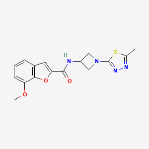7-Methoxy-N-[1-(5-methyl-1,3,4-thiadiazol-2-yl)azetidin-3-yl]-1-benzofuran-2-carboxamide